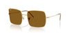 Ray-Ban SQUARE REVERSE RBR0104S Sunglasses / Arista Gold №001/83 / Dark Brown (Polarized) (3P 13.4%) / Size 54