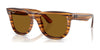 Ray-Ban WAYFARER REVERSE RBR0502S Sunglasses / Striped Havana №679183 / Dark Brown (Polarized) (3P 13.4%) / Size 50