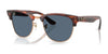Ray-Ban CLUBMASTER REVERSE RBR0504S Sunglasses / Striped Havana On Rose Gold №13983A / Dark Blue (3N 16.6%) / Size 51