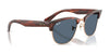 Ray-Ban CLUBMASTER REVERSE RBR0504S Sunglasses / Havana №1359VR / Dark Green (3N 14.9%) / Size 51