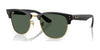 Ray-Ban CLUBMASTER REVERSE RBR0504S Sunglasses / Black On Arista №6677VR / Dark Green (3N 14.9%) / Size 51