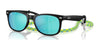 Ray-Ban JUNIOR NEW WAYFARER RJ9052S Sunglasses / Rubber Black №702855 / Light Green Mirror Blue (3N 10.8%) / Size 47