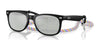 Ray-Ban JUNIOR NEW WAYFARER RJ9052S Sunglasses / Rubber Black №7028Y4 / Green Mirror Silver (3N 11.3%) / Size 47