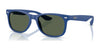 Ray-Ban JUNIOR NEW WAYFARER RJ9052S Sunglasses / Rubber Blue №717771 / Dark Green (3N 12.9%) / Size 47