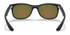Ray-Ban JUNIOR NEW WAYFARER RJ9052SF Sunglasses | Size 50 / Rubber Black №7028Y4 / Green Mirror Silver (3N 11.3%)