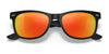 Ray-Ban JUNIOR NEW WAYFARER RJ9052SF Sunglasses | Size 50 / Rubber Black №7028Y4 / Green Mirror Silver (3N 11.3%)