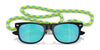 Ray-Ban JUNIOR NEW WAYFARER RJ9052SF Sunglasses | Size 50 / Rubber Black №7028Y4 / Green Mirror Silver (3N 11.3%)