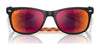 Ray-Ban JUNIOR NEW WAYFARER RJ9052SF Sunglasses | Size 50 / Rubber Black №7028Y4 / Green Mirror Silver (3N 11.3%)