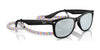 Ray-Ban JUNIOR NEW WAYFARER RJ9052SF Sunglasses | Size 50 / Rubber Black №7028Y4 / Green Mirror Silver (3N 11.3%)