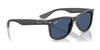 Ray-Ban JUNIOR NEW WAYFARER RJ9052SF Sunglasses | Size 50 / Rubber Black №7028Y4 / Green Mirror Silver (3N 11.3%)