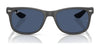 Ray-Ban JUNIOR NEW WAYFARER RJ9052SF Sunglasses | Size 50 / Rubber Black №7028Y4 / Green Mirror Silver (3N 11.3%)