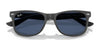 Ray-Ban JUNIOR NEW WAYFARER RJ9052SF Sunglasses | Size 50 / Rubber Black №7028Y4 / Green Mirror Silver (3N 11.3%)