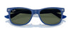 Ray-Ban JUNIOR NEW WAYFARER RJ9052SF Sunglasses | Size 50 / Rubber Black №7028Y4 / Green Mirror Silver (3N 11.3%)