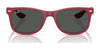 Ray-Ban JUNIOR NEW WAYFARER RJ9052SF Sunglasses | Size 50 / Rubber Black №7028Y4 / Green Mirror Silver (3N 11.3%)