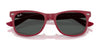 Ray-Ban JUNIOR NEW WAYFARER RJ9052SF Sunglasses | Size 50 / Rubber Black №7028Y4 / Green Mirror Silver (3N 11.3%)