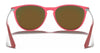 Ray-Ban JUNIOR ERIKA RJ9060SF Sunglasses | Size 52 / Fuxia Fluo №70096Q / Brown Mirror Orange (3N 13.3%)