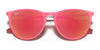 Ray-Ban JUNIOR ERIKA RJ9060SF Sunglasses | Size 52 / Fuxia Fluo №70096Q / Brown Mirror Orange (3N 13.3%)