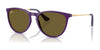Ray-Ban JUNIOR ERIKA RJ9060SF Sunglasses | Size 52 / Rubber Violet №717973 / Dark Brown (3N 13.5%)