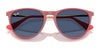 Ray-Ban JUNIOR ERIKA RJ9060SF Sunglasses | Size 52 / Fuxia Fluo №70096Q / Brown Mirror Orange (3N 13.3%)