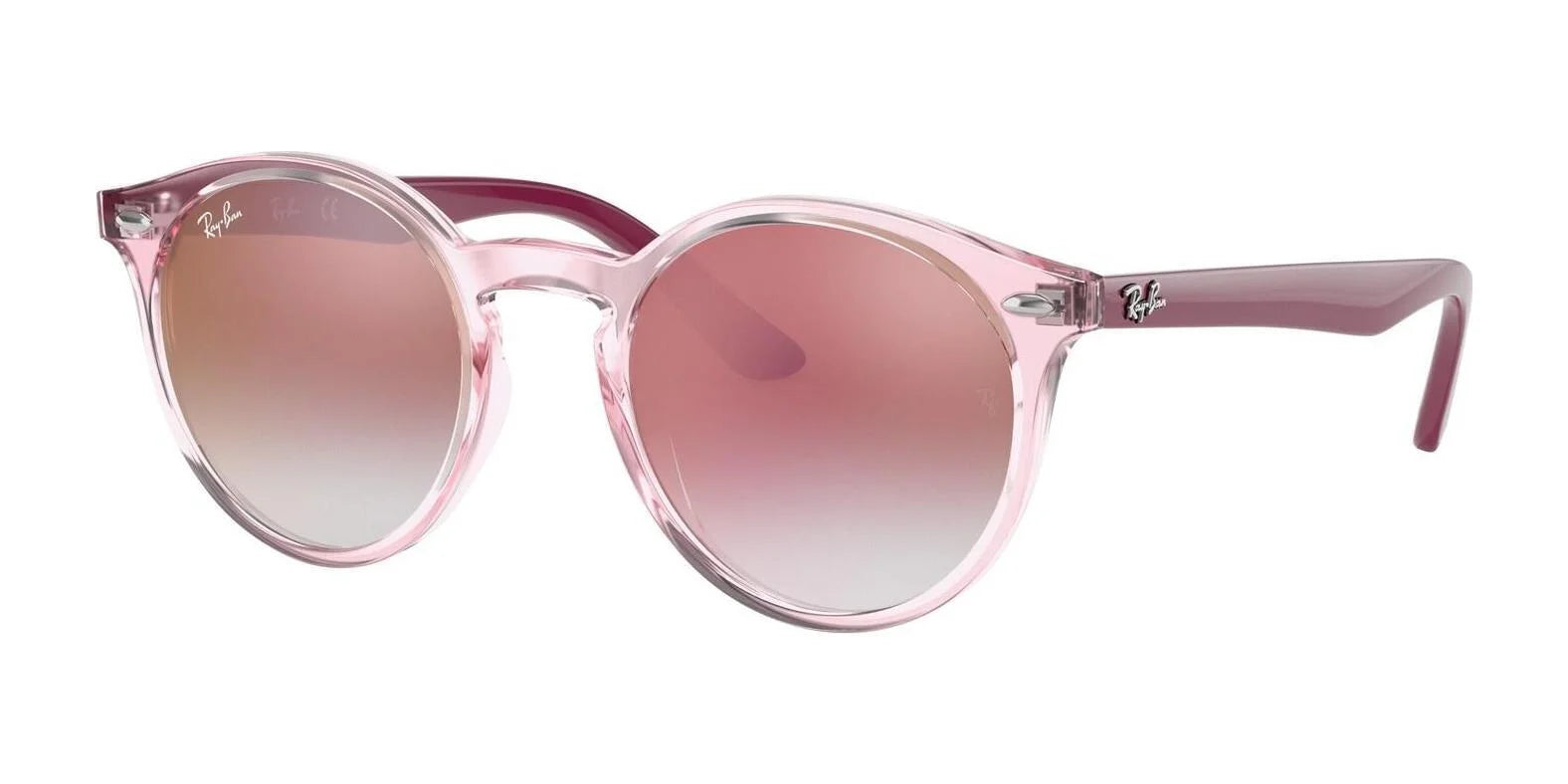 Ray-Ban RJ9064S Sunglasses Transparent Pink / Clear Gradient Red Mirror Red