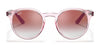 Ray-Ban RJ9064S Sunglasses | Size 44 / Transparent Pink №7052V0 / Clear Gradient Red Mirror Red (2N 38.8%)