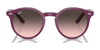 Ray-Ban RJ9064S Sunglasses | Size 44 / Transparent Pink №7052V0 / Clear Gradient Red Mirror Red (2N 38.8%)