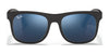 Ray-Ban JUNIOR JUSTIN RJ9069S Sunglasses | Size 48 / Black №100/71 / Dark Green (3N 12.9%)