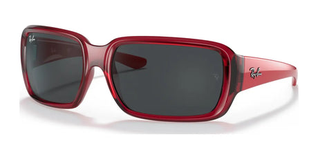 Ray-Ban RJ9072S Sunglasses Transparent Red / Dark Grey