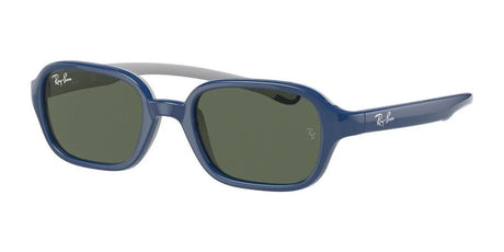 Ray-Ban RJ9074S Sunglasses Blue On Grey / Dark Green