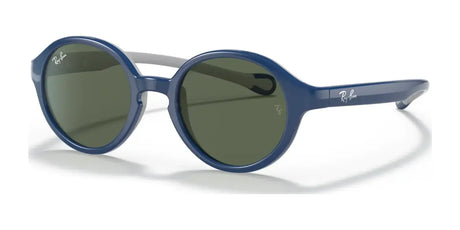 Ray-Ban RJ9075S Sunglasses Blue On Grey / Dark Green