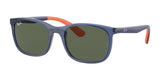 Ray-Ban RJ9076S Sunglasses Blue On Orange / Green