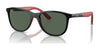 Ray-Ban RJ9077S Sunglasses | Size 49 / Black On Red №713171 / Dark Green (3N 14.3%)