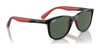 Ray-Ban RJ9077S Sunglasses | Size 49 / Fucsia & Rubber Azzurre №719271 / Dark Green (3N 14.3%)