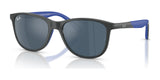 Ray-Ban RJ9077SF Sunglasses Grey On Rubber Blue / Dark Blue Mirror Blue