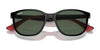 Ray-Ban RJ9078S Sunglasses | Size 48 / Black On Red №713171 / Dark Green (3N 14.3%)