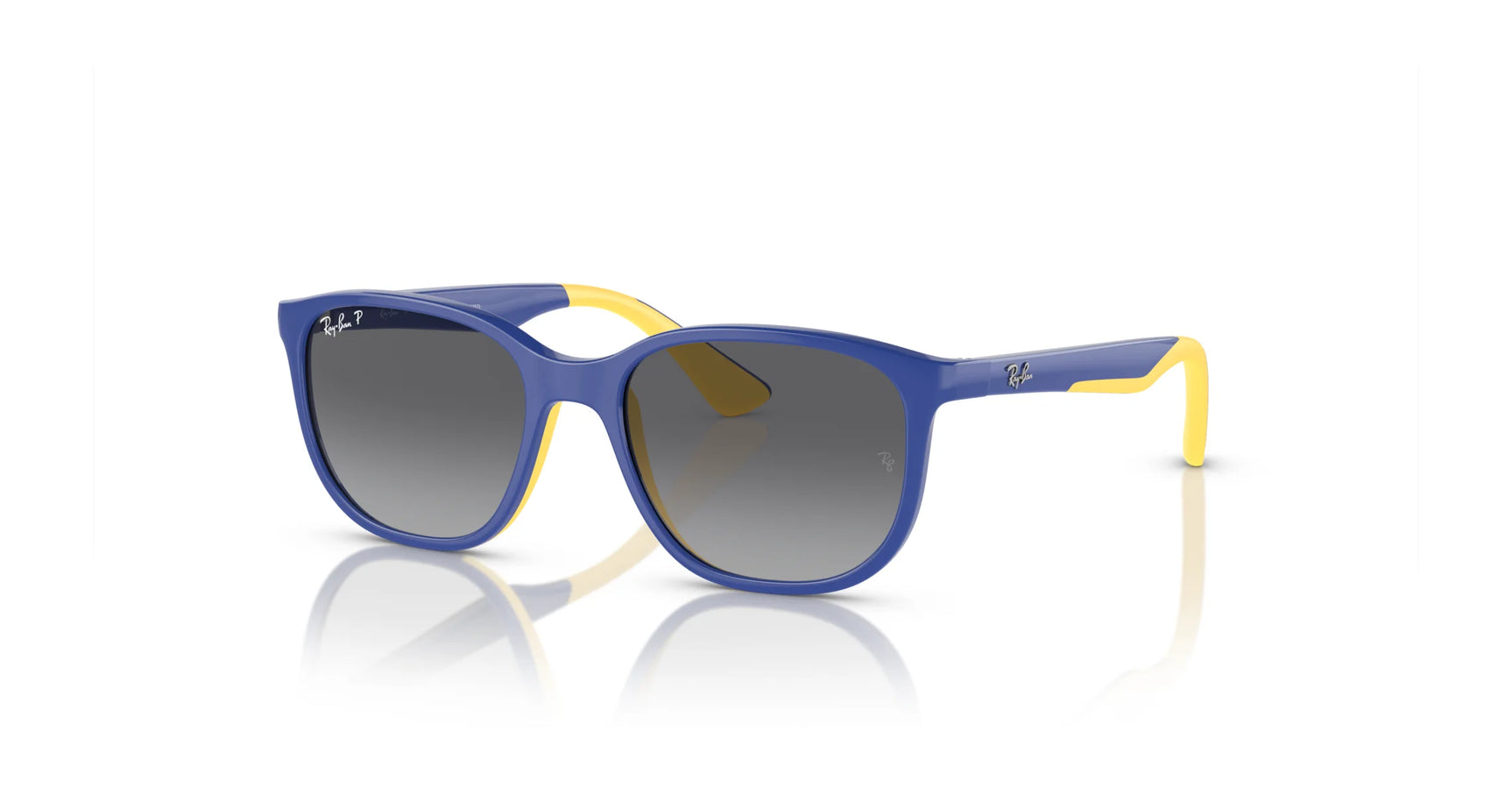 Ray-Ban RJ9078S Sunglasses Light Blue On Yellow / Grey (Polarized)