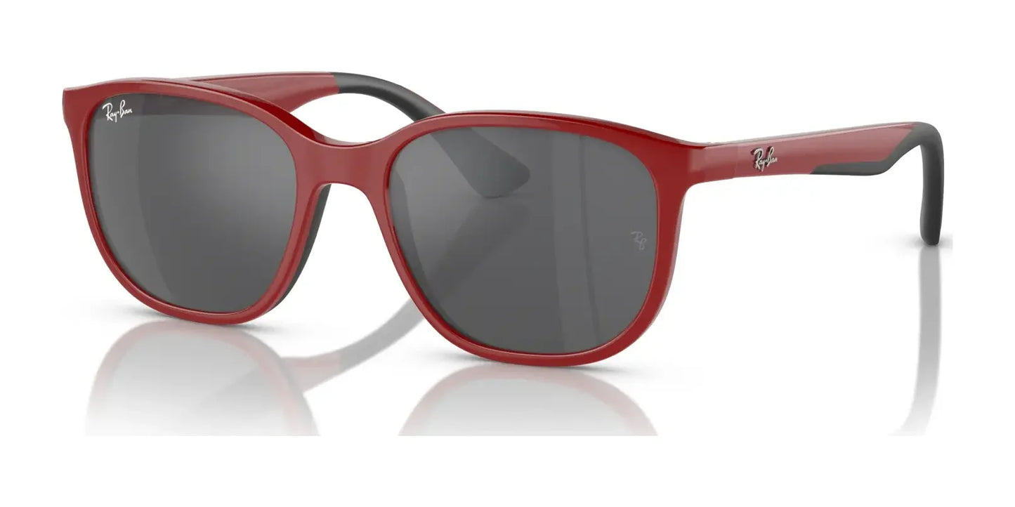 Ray-Ban RJ9078SF Sunglasses Red On Black / Silver / Grey