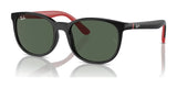 Ray-Ban RJ9079S Sunglasses Black On Red / Dark Green