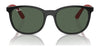 Ray-Ban RJ9079S Sunglasses | Size 49 / Black On Red №713171 / Dark Green (3N 14.3%)