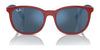 Ray-Ban RJ9079S Sunglasses | Size 49 / Black On Red №713171 / Dark Green (3N 14.3%)