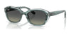 Ray-Ban RJ9081S Sunglasses | Size 48 / Striped Green On Transparent Green №717511 / Gradient Grey (3N 15.2%)