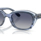 Striped Blue On Transparent Blue №71764L