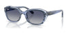 Ray-Ban RJ9081S Sunglasses | Size 48 / Striped Blue On Transparent Blue №71764L / Grey Gradient Blue (2N 25%)