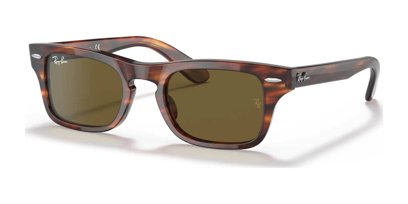 Ray-Ban JUNIOR BURBANK RJ9083S Sunglasses Striped Havana / Dark Brown