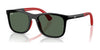Ray-Ban RJ9084SF Sunglasses | Size 47 / Black On Rubber Red №713171 / Dark Green (3N 14.3%)