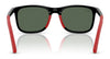 Ray-Ban RJ9084SF Sunglasses | Size 47 / Black On Rubber Red №713171 / Dark Green (3N 14.3%)