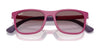 Ray-Ban RJ9084SF Sunglasses | Size 47 / Black On Rubber Red №713171 / Dark Green (3N 14.3%)