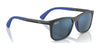 Ray-Ban RJ9084SF Sunglasses | Size 47 / Black On Rubber Red №713171 / Dark Green (3N 14.3%)