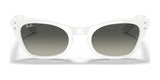 Ray-Ban MISS BURBANK RJ9099S Kids white sunglasses, size 45, feature dark gradient lenses for stylish UV protection.