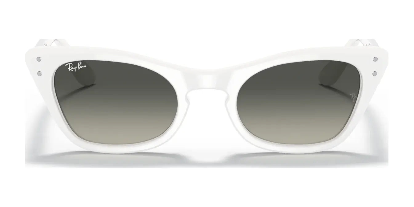 Ray-Ban MISS BURBANK RJ9099S Kids white sunglasses, size 45, feature dark gradient lenses for stylish UV protection.